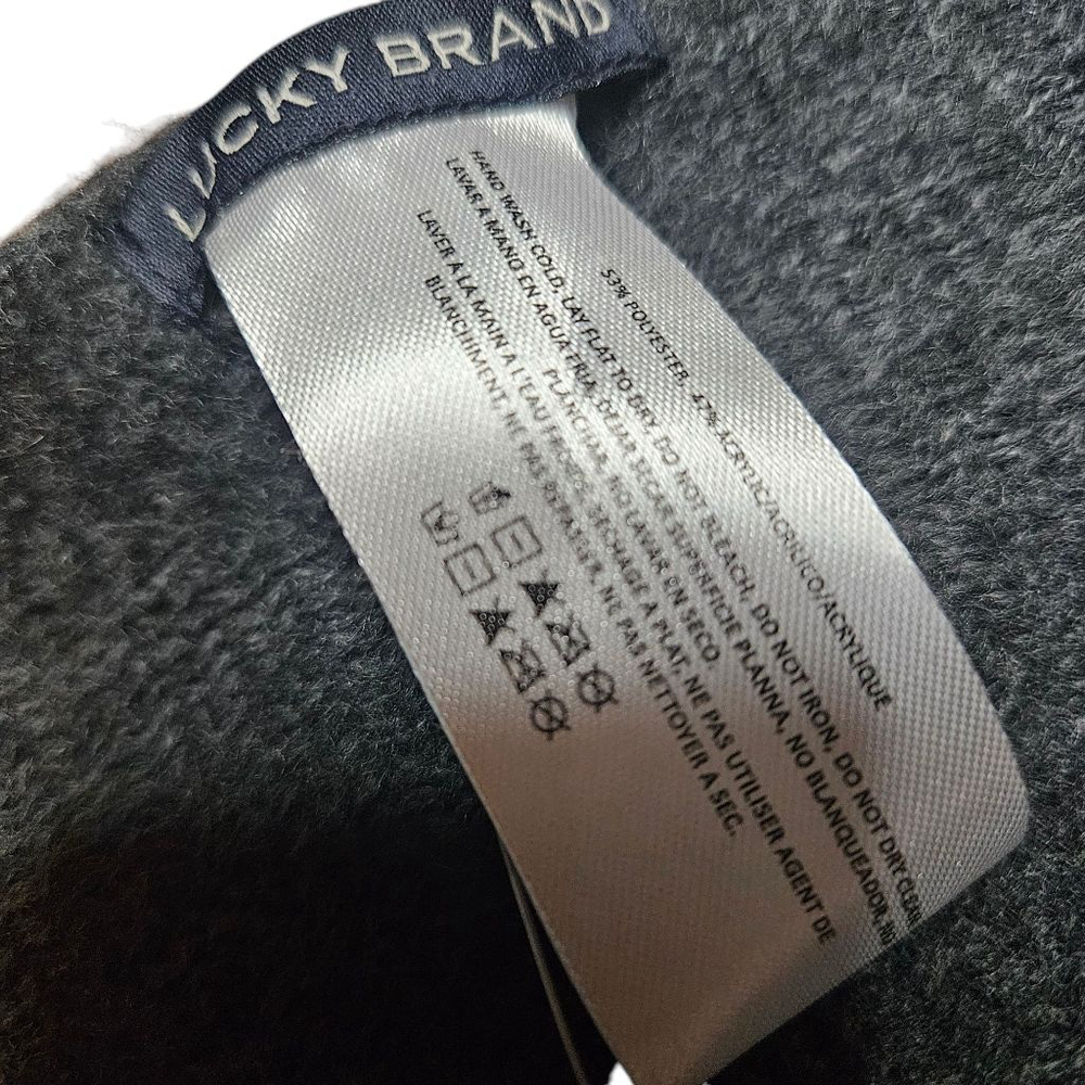 Lucky Brand Gray Fringe Scarf 86 Inches - Picture 3 of 5